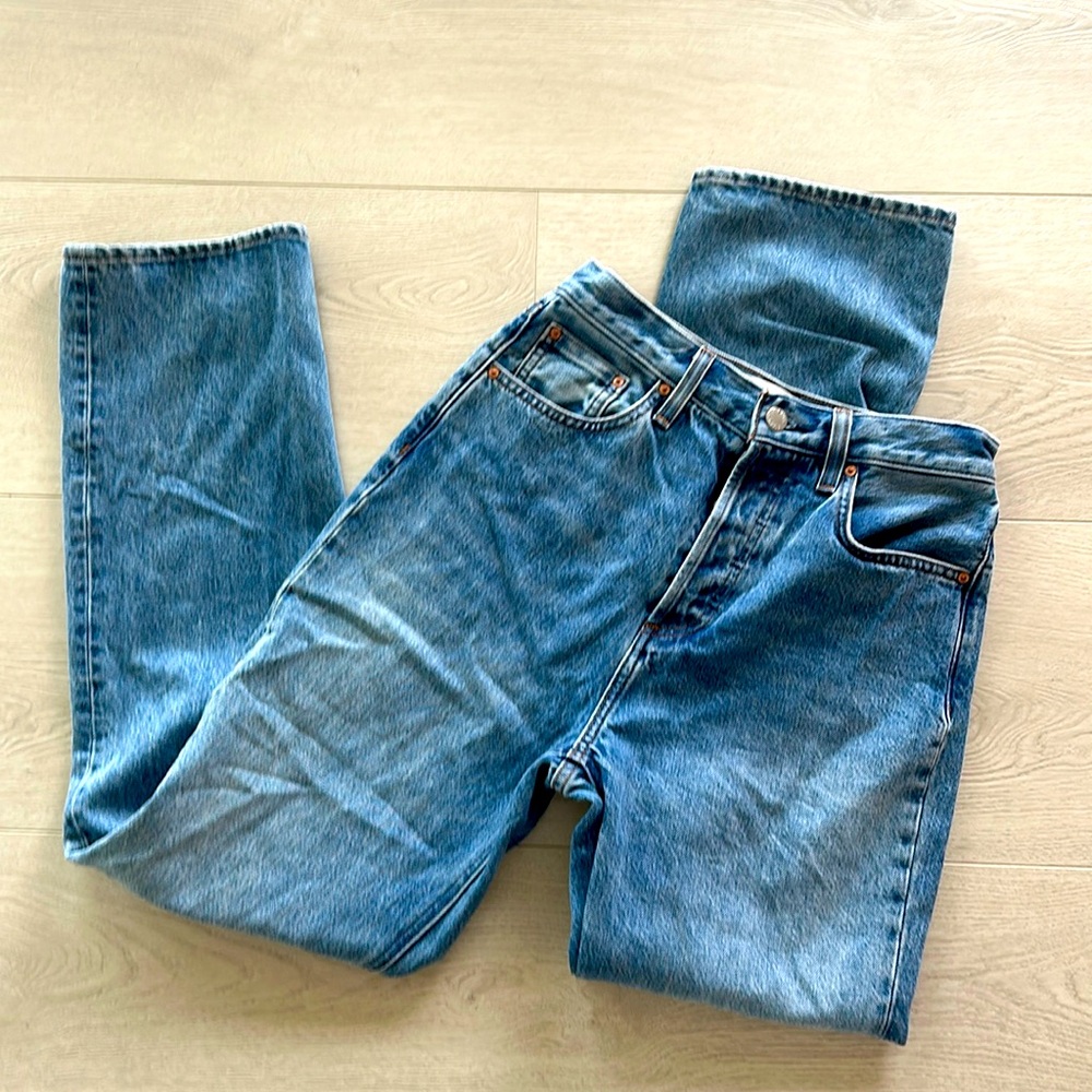 Denim Forum Joni High Rise Loose Jeans 25W 30L no flaws
